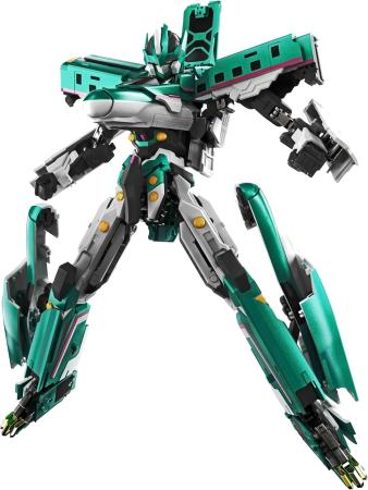 TAMASHII NATIONS Soul of Chogokin GX-115 Shinkansen Transforming Robot Shinkalion E5 Hayabusa, approximately 260mm, ABS & Die-cast, painted action figure