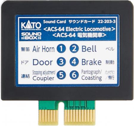 KATO N gauge sound card ACS-64 electric locomotive 22-203-3 model railroad supplies