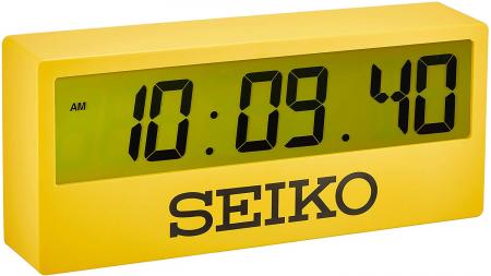 SEIKO wall clock yellow 125 × 290 × 61mm digital sports timer design wall clock SQ816Y