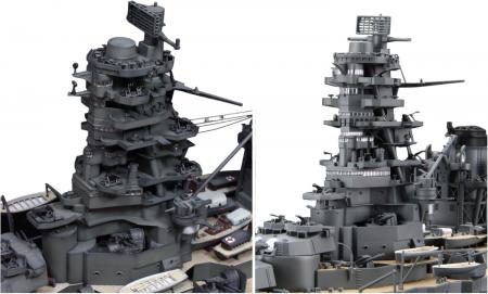 1/350 Ship Model Series No.3 EX-1 Japanese Navy Aviation Battleship Ise/Hyuga Bridge Plastic Model