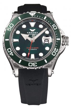KENTEX Mechanical self-winding 200M waterproof Marineman Seahorse II Divers S706M-19 Men's Black