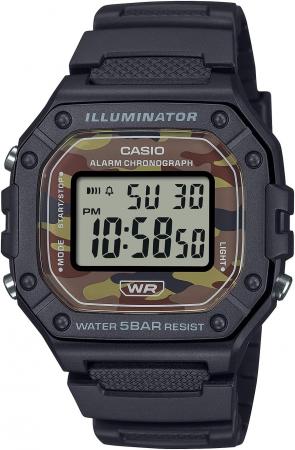CASIO Casio Collection Web-Limited Model W-218H-5BJF Men's Black x Camouflage