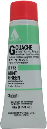 Holbein Acrylic Gouache (Acryla Gouache) Mint Green D773 40ml (No.9) 007773