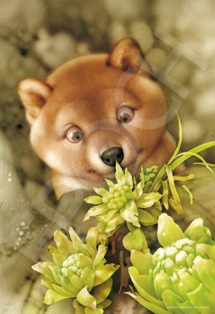 300 Piece Jigsaw Puzzle Makoto Muramatsu Melting Snow and Puppies (26 x 38cm)