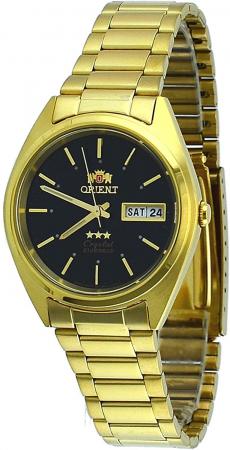 ORIENT #Men's 3 Star Standard Gold Tone Black Dial Automatic Watch Automatic winding FAB00004B