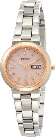 SEIKO LUKIA Solar Day Date (with date) Pink Dial SSVN030 Ladies Silver