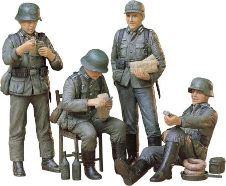 Tamiya 1/35 Special Sale Military Miniature Series No. 129 German Infantry Rest Set Plastic Model 35129 (People)