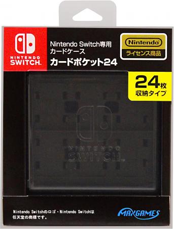 [Nintendo Licensed Product] Card Case for Nintendo Switch Card Pocket 24 Black