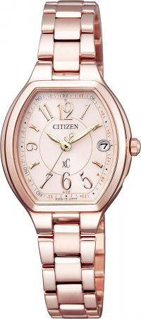Citizen xC ES9365-54W Eco-Drive Radio Clock Stainless Steel Line Happy Flight Series Ladies