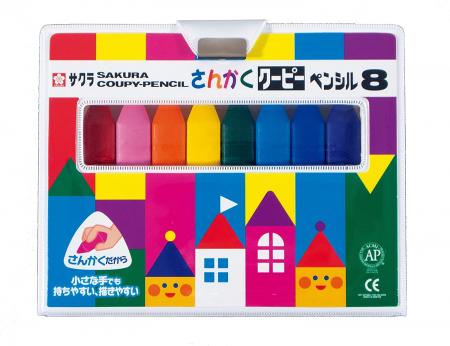 Sakura Crepas Sankaku Coupy Pencil 8 Color FYL8-P Pack