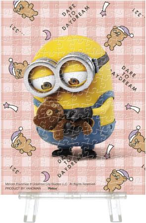 Yanoman 150 Piece Petit Paris Clear Jigsaw Puzzle Minions Goodnight Tim (7.6x10.2cm) 2308-64 No glue required No frame required Mini easel included Piece request postcard included