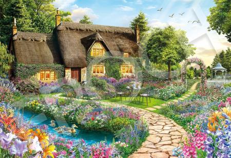 EPOCH 1053 Super Small Piece Jigsaw Puzzle, Illustration/Art, Elegant Collection, Garden Heralding Spring (26x38cm), 32-616, Includes Glue, Spatula, and Score Ticket