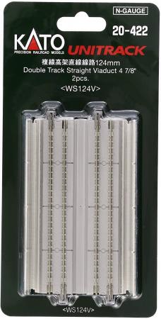 KATO N gauge double track elevated straight track 124mm 2 pieces 20-422 model railroad supplies