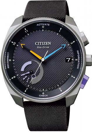 CITIZEN Eco-Drive Photopower Smart Watch Eco-Drive Riiiver Rubber Band Model BZ7007-01E Men's Black