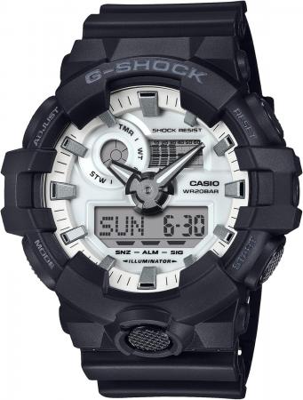 CASIO G-SHOCK Black and Brilliant White Series GA-700WD-1AJF Men's Black