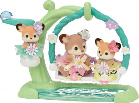 Sylvanian Families Doll/Furniture Set (Baby Deer -Waterside Friendship Swing Set-) FS-56 ST Mark Certification 3 Years Old and Up Toy Dollhouse Sylvanian Families EPOCH