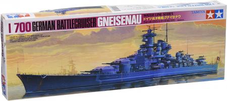 TAMIYA 1/700 Waterline Series No.802 German Navy Battlecruiser Gneisenau Plastic Model 77520