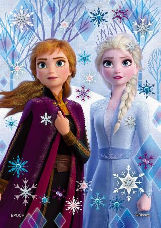 108 Piece Jigsaw Puzzle Disney Elsa & Anna -icy white- [Puzzle Decoration] (18.2x25.7cm)