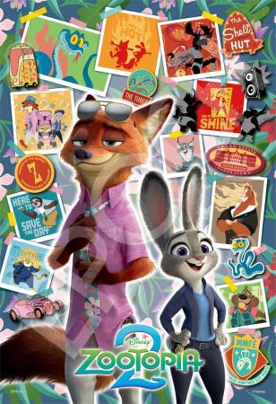 EPOCH 300-Piece Jigsaw Puzzle, Disney Movie Zootopia 2 - Best Buddies (26x38cm), 73-409s, Decorative Collage, with Glue, Spatula, and Decorative Stickers