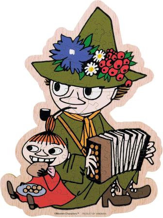 Snufkin & Little My 88-Piece Jigsaw Puzzle, Woody Puzzle Rigmy (19.1x25.5cm) 37-08, Includes Piece Request Postcard, Instruction Manual, and Wooden Easel