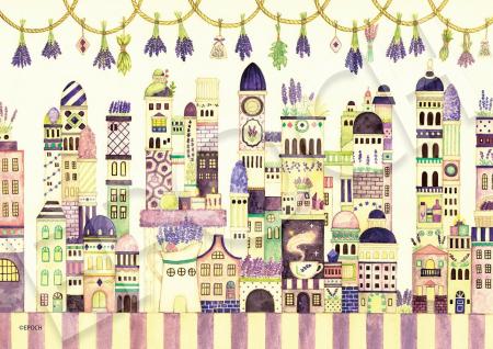 EPOCH 108-piece jigsaw puzzle illustration/art Noriko Nishimura Lavender Town (18.2 x 25.7 cm) 02-602 with glue, spatula, and score ticket