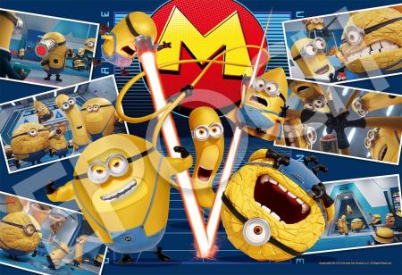 Epoch 100 Large Piece Jigsaw Puzzle Minions Mega Minion (26 x 38 cm) 26-503 with Glue, Spatula and Score Ticket EPOCH