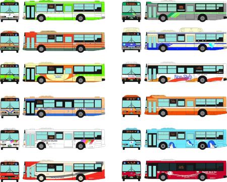 Tomytec The Bus Collection Bus Collection 34th Edition 12-piece Box Diorama Supplies 331834