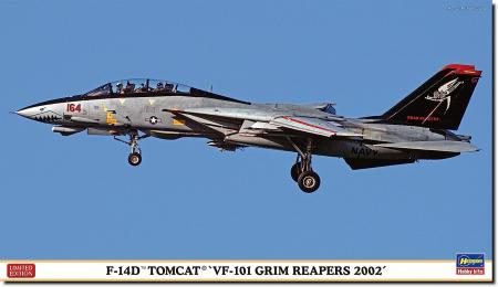 Hasegawa 1/72 US Navy F-14D Tomcat VF-101 Grim Reapers 2002 Plastic Model 02444