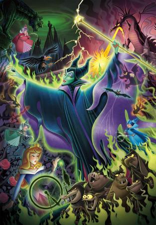 500Pieces Puzzle Disney Gift of the Curse (Sleeping Beauty) Gyutto Series (Pure White) (25x36cm)