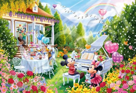 EPOCH 300-Piece Jigsaw Puzzle, Disney Mickey & Friends -Melody of Love- (26x38cm) 73-410s, Decorative Collage, with Glue, Spatula, and Decorative Stickers