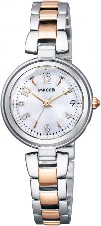 CITIZEN Wicca Solar Tech Radio Clock KS1-538-11 Ladies Silver