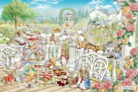 EPOCH 1000-piece jigsaw puzzle Peter Rabbit™ Afternoon Tea (50 x 75 cm) 13-401s with glue, spatula and score ticket
