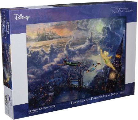 1000 Piece Jigsaw Puzzle Peter Pan Tinker Bell and Peter Pan Fly to Never Land Special Art Collection (51x73.5cm)
