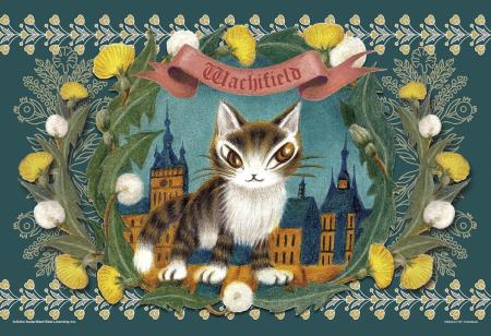 Yanoman (Made in Japan) 300-piece jigsaw puzzle WACHIFIELD Medieval Streetscape - Night in Sighisoara - (26x38cm) 03-956 Comes with piece request postcard, glue, spatula, service card, and jigsaw puzzle instruction manual