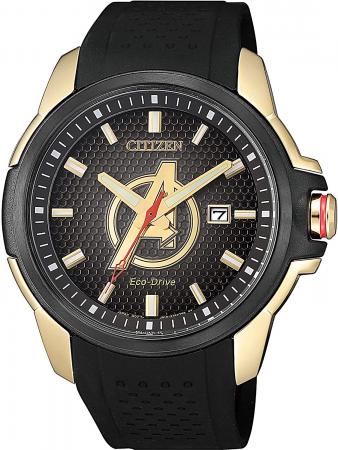 CITIZEN AW1155-03W Men's Wristwatch， The Avengers Model with Original Box， Black