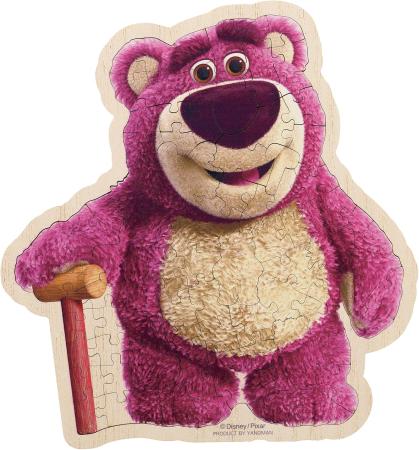 Disney Lotso 87-Piece Jigsaw Puzzle, Rigmy (19.8x21.0cm), 37-03, Includes Piece Request Postcard, Instruction Manual, and Wooden Easel