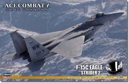 Hasegawa Creator Works Series Ace Combat 7 Skies Unknown F-15C Eagle Strider 2 1/48 Scale Plastic Model SP566