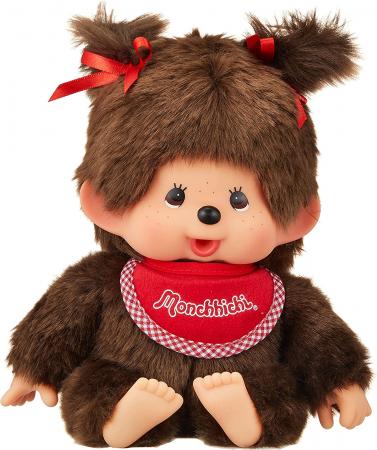 Sekiguchi Monchhichi Premium Standard M Brown Girl Sitting Plush Toy 226764