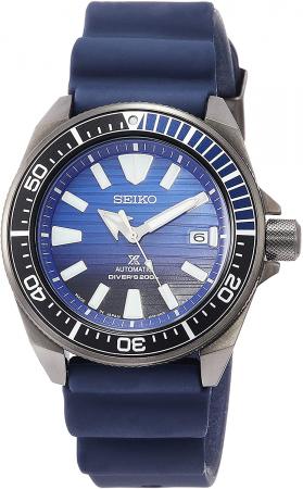 SEIKO Prospex Mechanical Save the Ocean Special Edition Limited Blue Dial Hard Rex Silicon Band SBDY025 Men's Blue