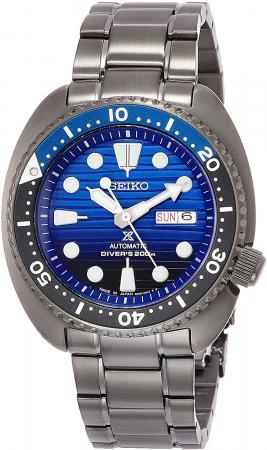 SEIKO Prospex Mechanical Save the Ocean Special Edition Limited Blue Dial Hard Rex SBDY027 Men's Black