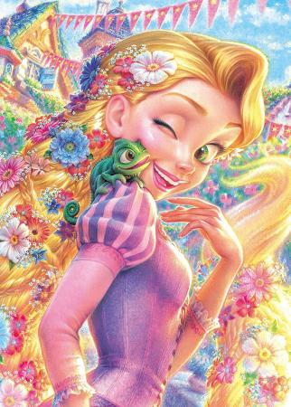 500 Piece Jigsaw Puzzle Jigsaw Puzzle Rapunzel on the Tower Rapunzel & Pascal (35x49cm)