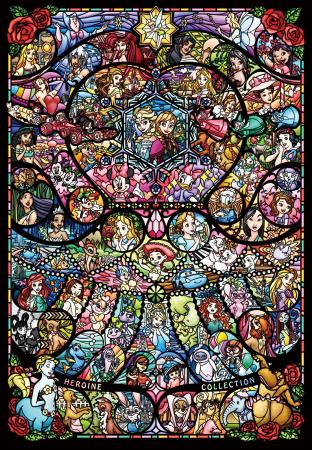 2000 Piece Jigsaw Puzzle Disney & Disney Pixar Heroine Collection Stained Glass (73x102cm)