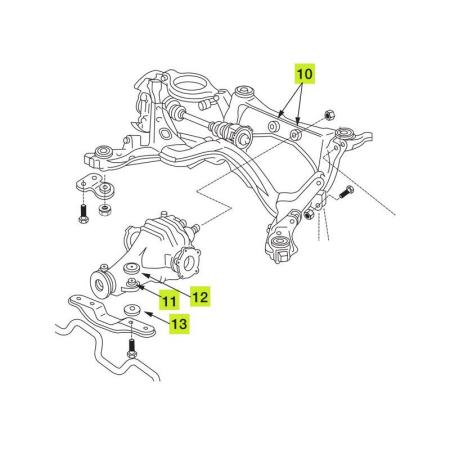 NISMO Reinforced Differential Mount Bush Kit (Full Set) (No. 10-13) for Fairlady Z Z32 (up to 10/1998)