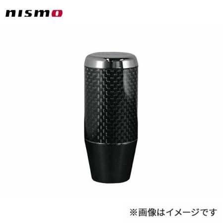 Nismo shift knob, aluminum with carbon fiber and twilight aluminum plating finish, for 5- and 6-speed manual transmission vehicles