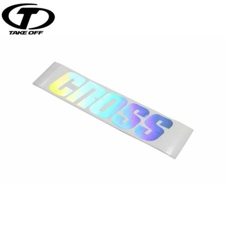 TAKE OFF CROSS Hologram Letter Sticker 300mm