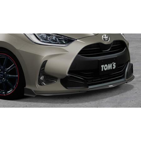 TOM'S Front Diffuser, Flat Black, for Yaris KSP210, MXPA10, MXPA15, MXPH10, and MXPH15 (R2.2-R5.12)