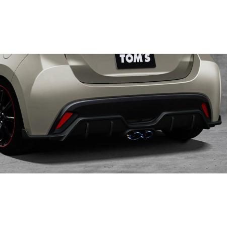 TOM'S Rear Under Diffuser, Flat Black, for Yaris KSP210, MXPA10, MXPA15, MXPH10, and MXPH15 (R2.2-R5.12)