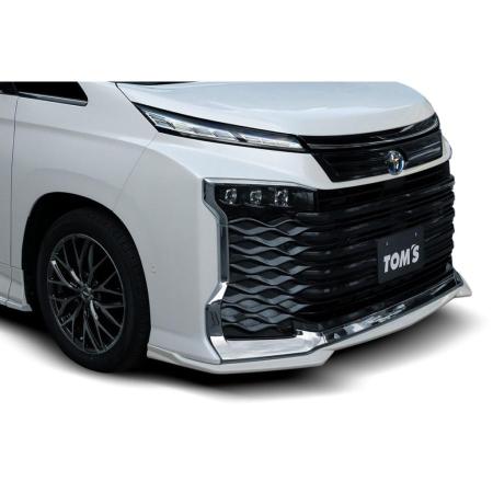 TOM'S Front Diffuser in Sparkling Black Pearl Crystal Shine [220] for Toyota Voxy MZRA90W, MZRA95W, ZWR90W, and ZWR95W (R2.1 and later models).