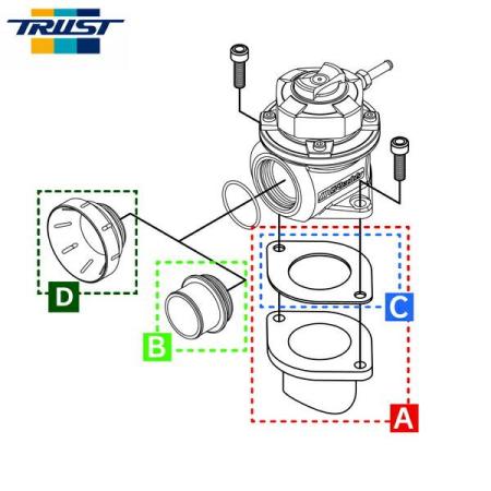 TRUST GReddy Blow-Off Valve FV2 Optional Parts B Hose Attachment 32mm