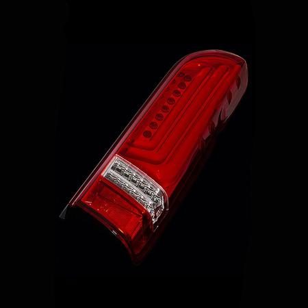 VALENTI Jewel LED Tail Lamps REVO (TT200HR3-HC-4) in Half Red/Chrome for Toyota Hiace/Regius Ace